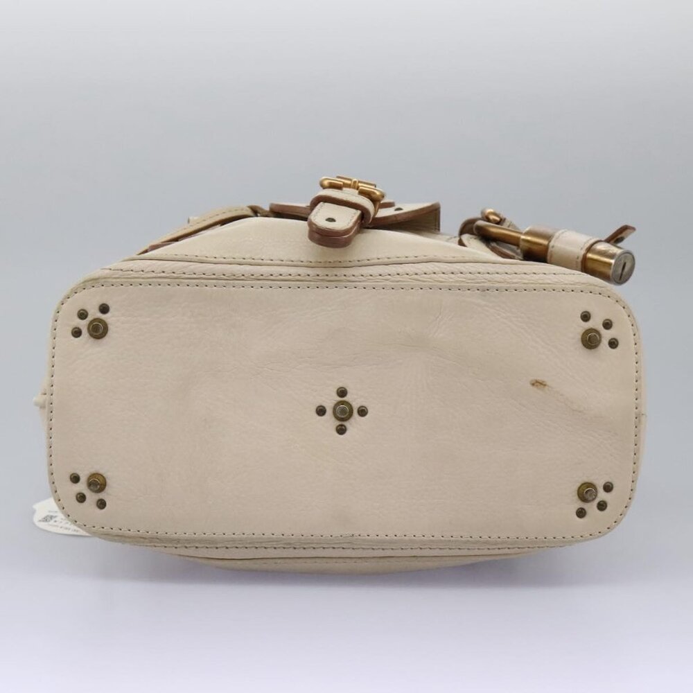 Chloe Paddington Hand Bag Leather Beige Silver - Picture 5 of 15